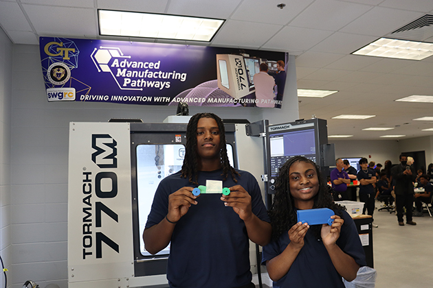 One of AMP’s signature experiences is creating a 3D printed race car.  The program focuses on “Design, Build, Compete,” a modern spin on the classic pinewood derby where students use digital design, 3D printing, and machining to create custom, competition-ready vehicles.   Students work collaboratively on:   CAD and digital design  3D printing and fabrication  Machining and assembly  Data collection and performance analysis  Iterative engineering design 